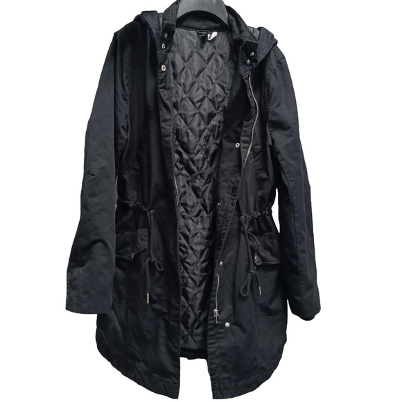 EUC H&M Divided Women's Parka Coat, M, Black - Picture 4 of 8